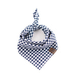 Navy Gingham Bandana